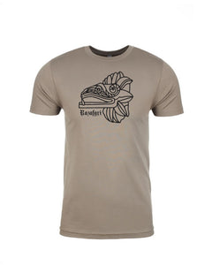 Feathered Serpent T-shirt - Warm Grey